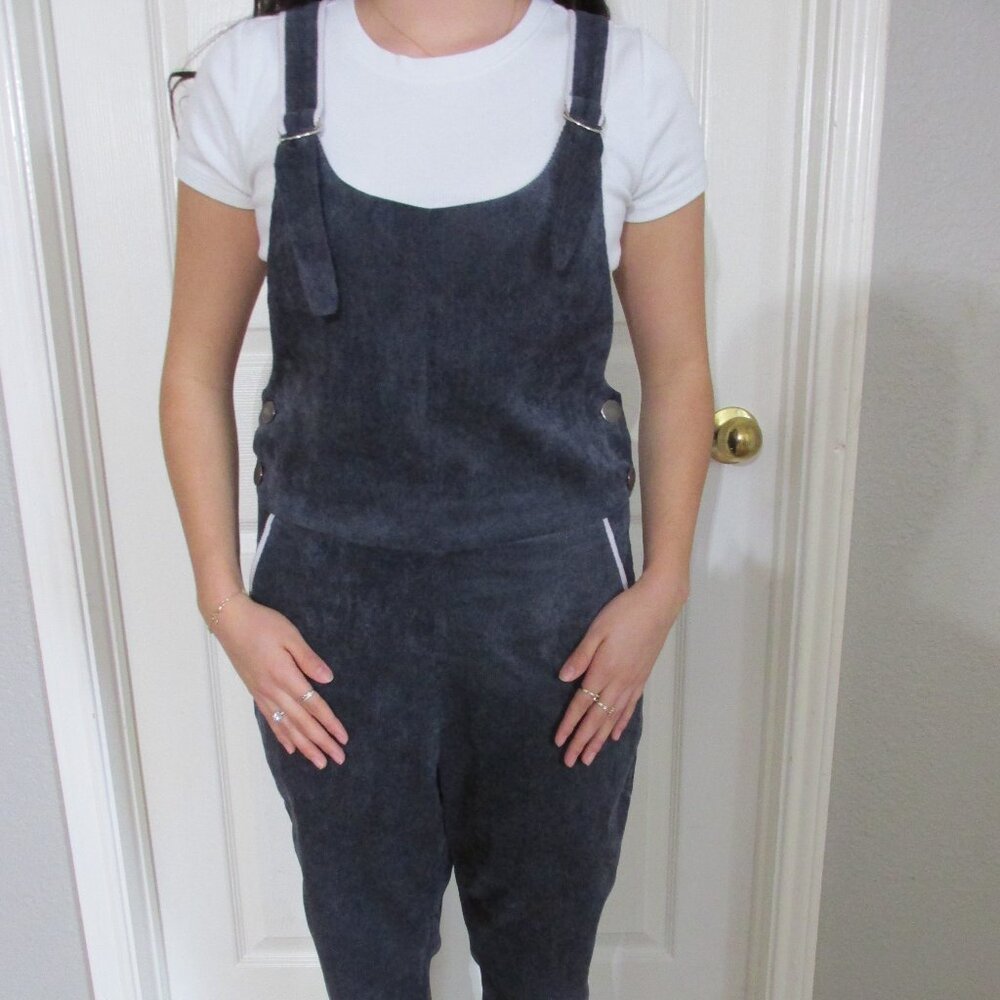 Camp Collection Gray Corduroy Overalls Size S Western Jumpsuit Farmer Cowgirl